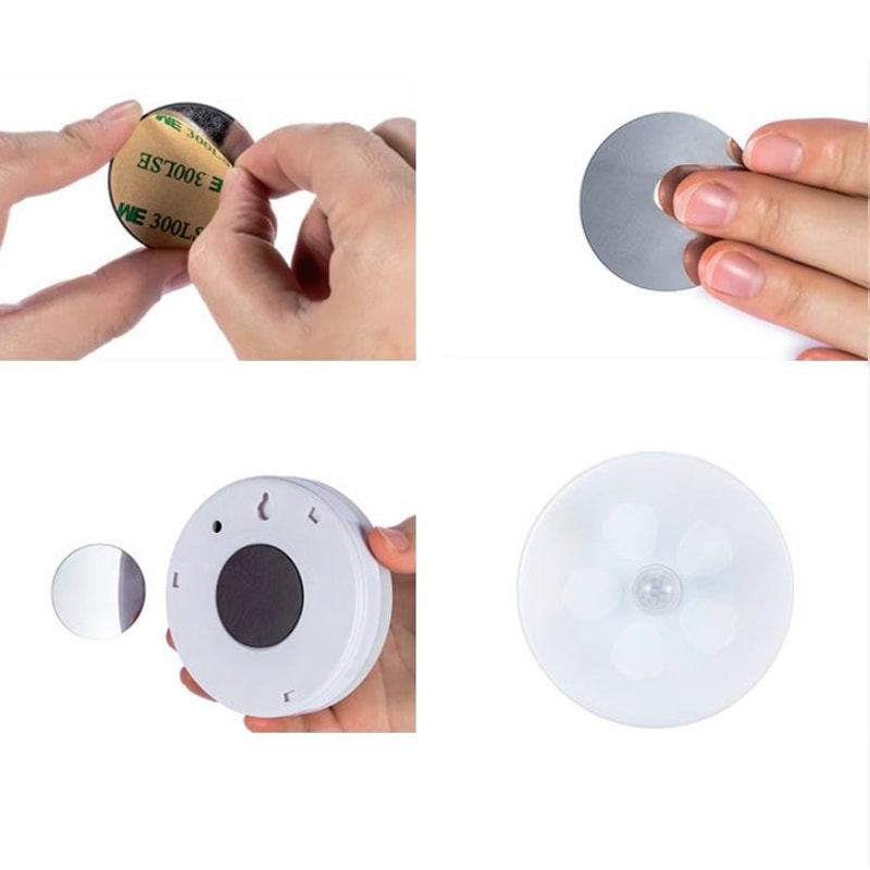 Smart Motion Sensor Night Light Rechargeable LED Bedside Lamp For Bedroom Hallway 4