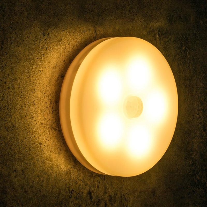 Smart Motion Sensor Night Light Rechargeable LED Bedside Lamp for Bedroom Hallway