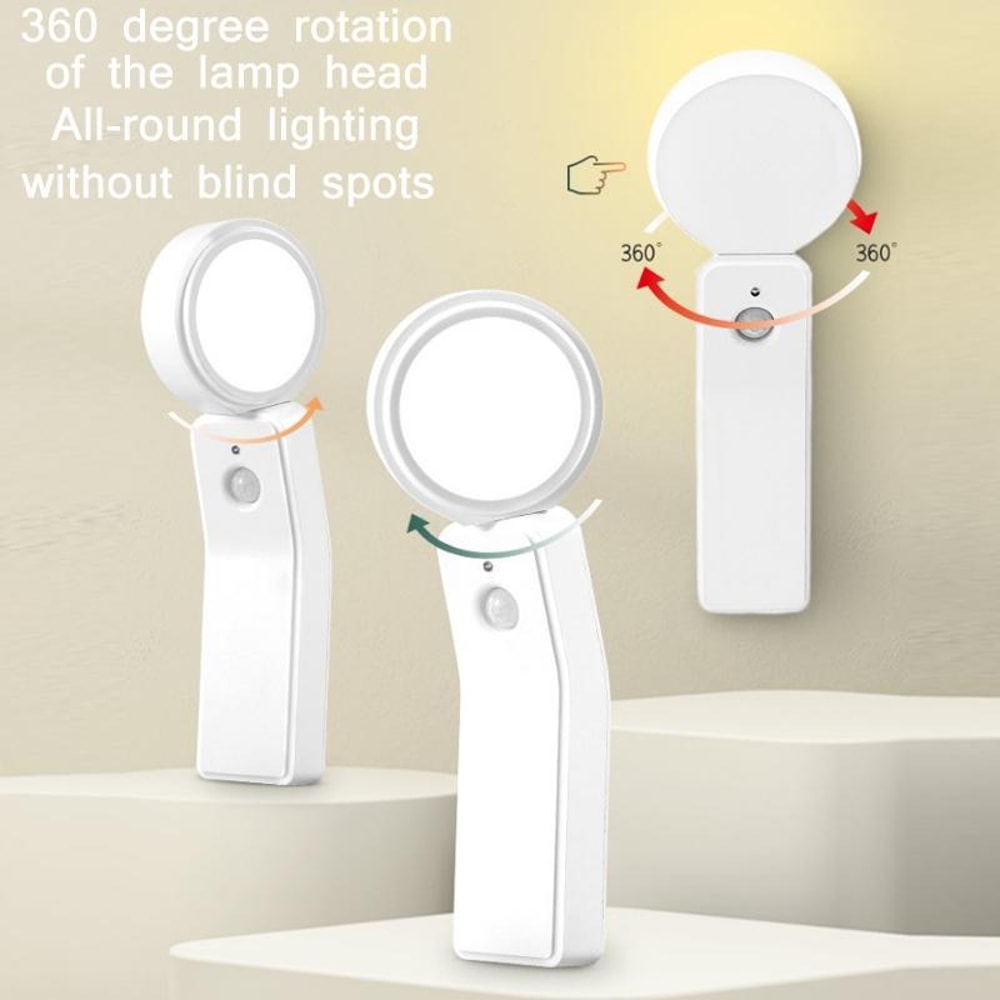 Smart Motion Sensor Night Light USB Rechargeable LED Closet Light 3