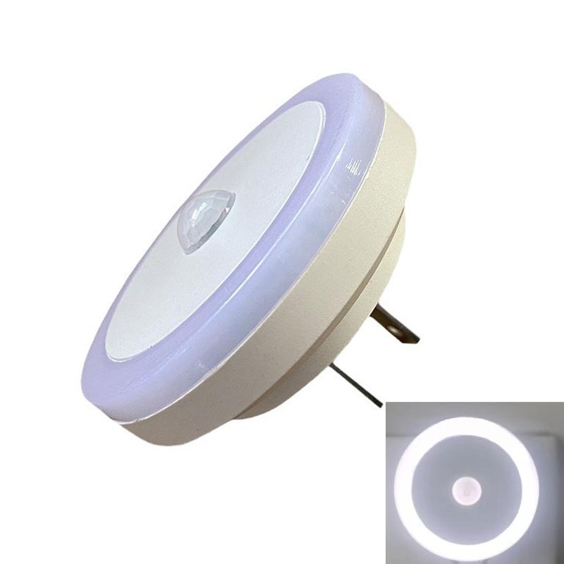 Smart PlugIn Motion Sensor Night Light 3W LED Auto Infrared Bedroom Lamp 0