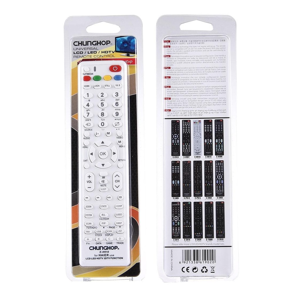 EH910 Universal Remote For Haier TVs No Setup Replacement Controller 5