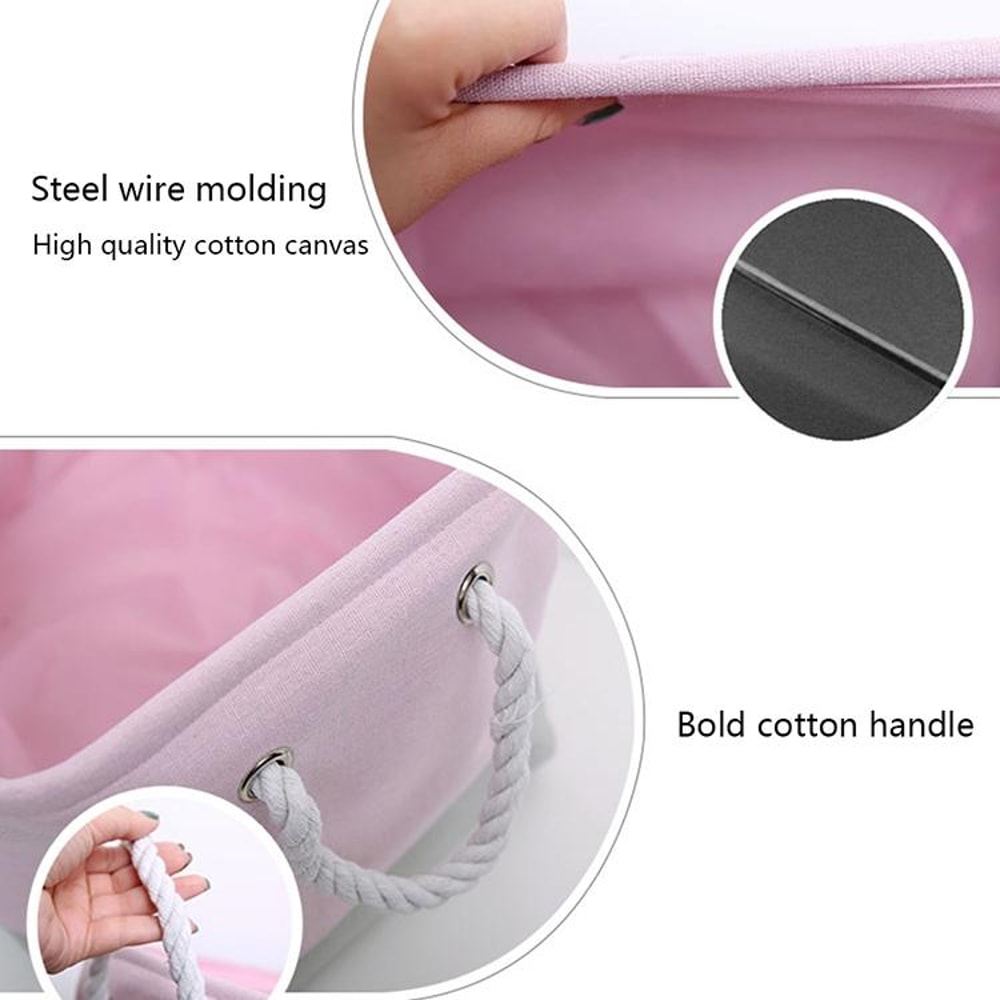 Foldable Laundry Basket Organizer Collapsible Laundry Hamper Toy Storage Bin