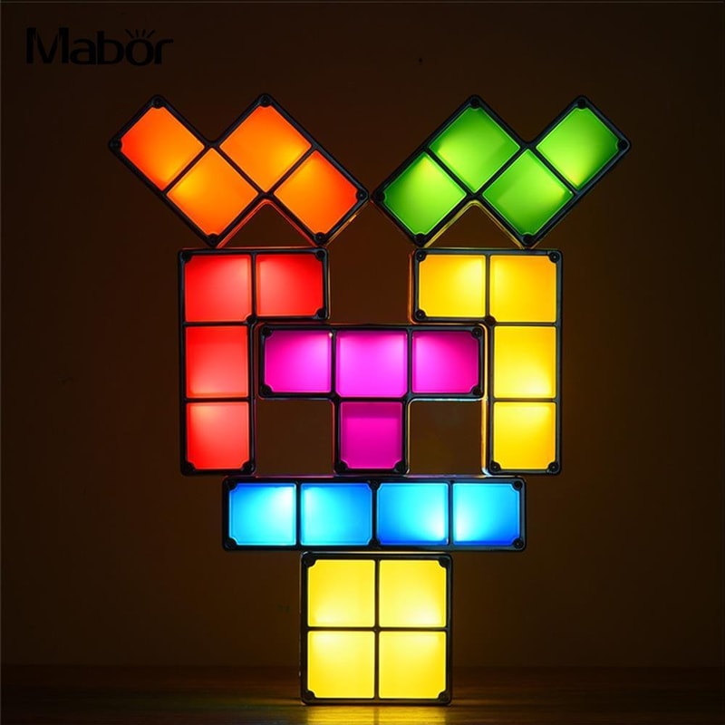 DIY Kids LED Night Light Kit Creative Puzzle Lamp Educational Toy for Children