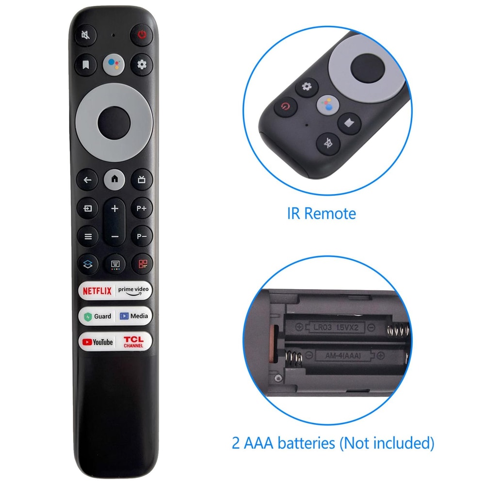 TCL FMR1 Smart TV Remote Replacement with Long Range Infrared Control