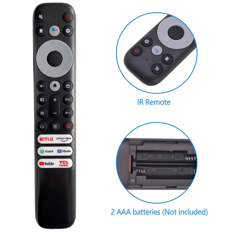 TCL FMR1 Smart TV Remote Replacement with Long Range Infrared Control