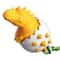 Dinosaur Egg Dog Dental Chew Toy With Rope For Teeth Cleaning And Tough Chewers 0