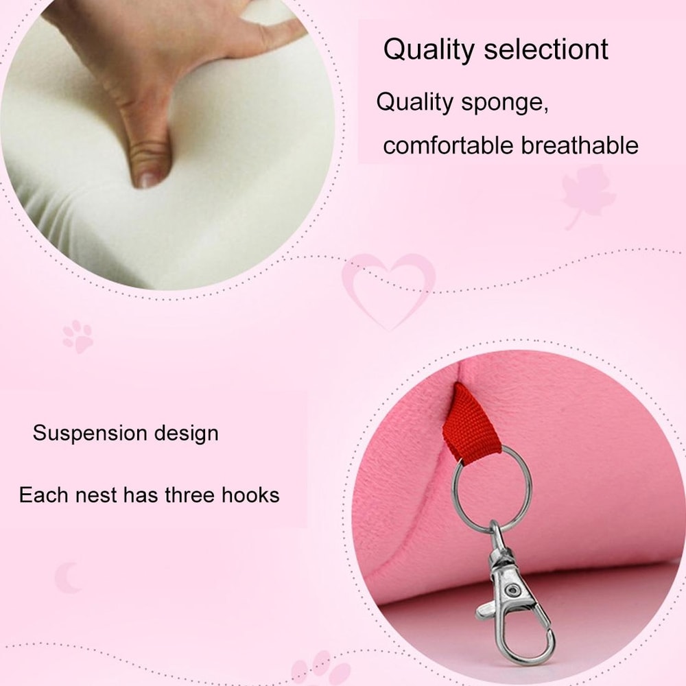 Cozy Flannel Hamster Hammock Hanging Bed Soft Warm Small Pet Nest House 2