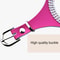 Breathable Rhinestone Small Dog Harness In Magenta PU Leather 2