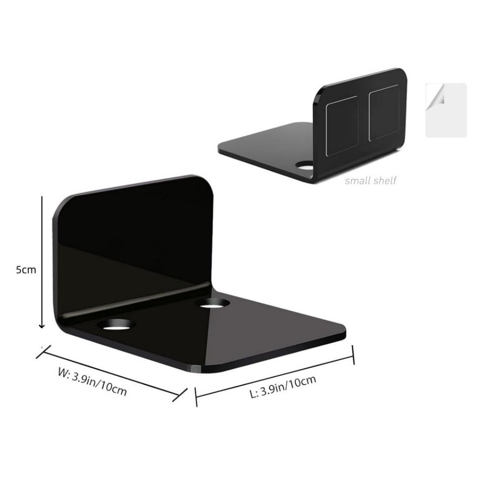 Wall Mount Acrylic Shelf for Security Camera and Router Small Organizer Bracket