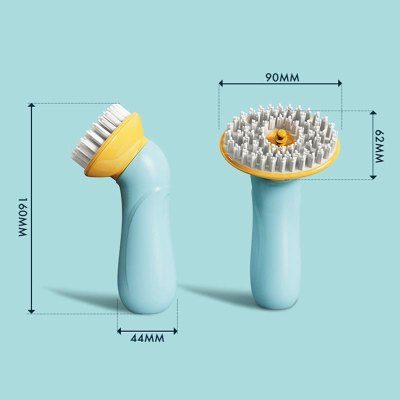 Silicone Pet Bath Brush with Shampoo Dispenser for Dogs and Cats