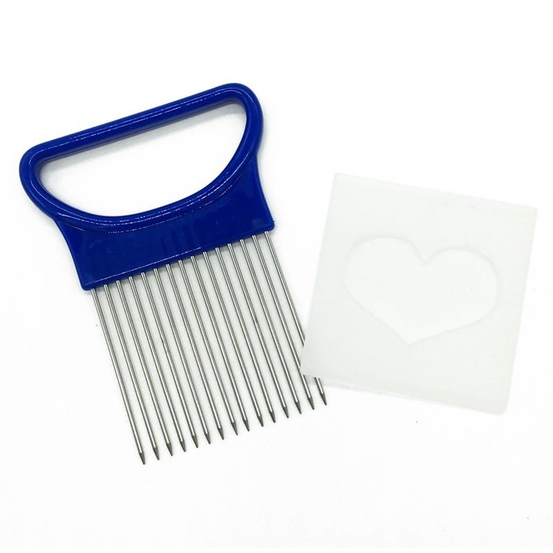 SafeSlice Stainless Steel Onion Holder For Slicing And Meat Tenderizer Tool 1