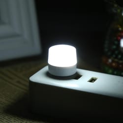 portable usb night light mini led lamp with warm & white light for travel and bedside
