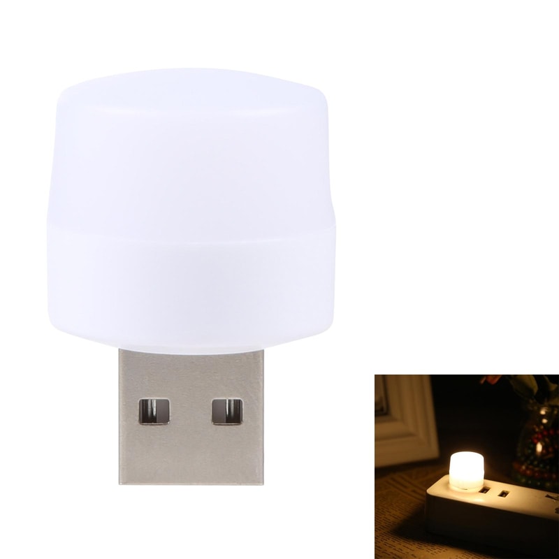 Portable USB Night Light Mini LED Lamp With Warm White Light For Travel And Bedside 5