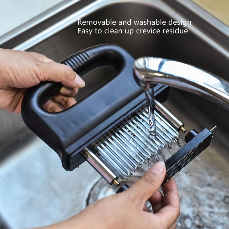 Blade Meat Tenderizer Tool With Ergonomic Handle For Steak Chicken BBQ 3