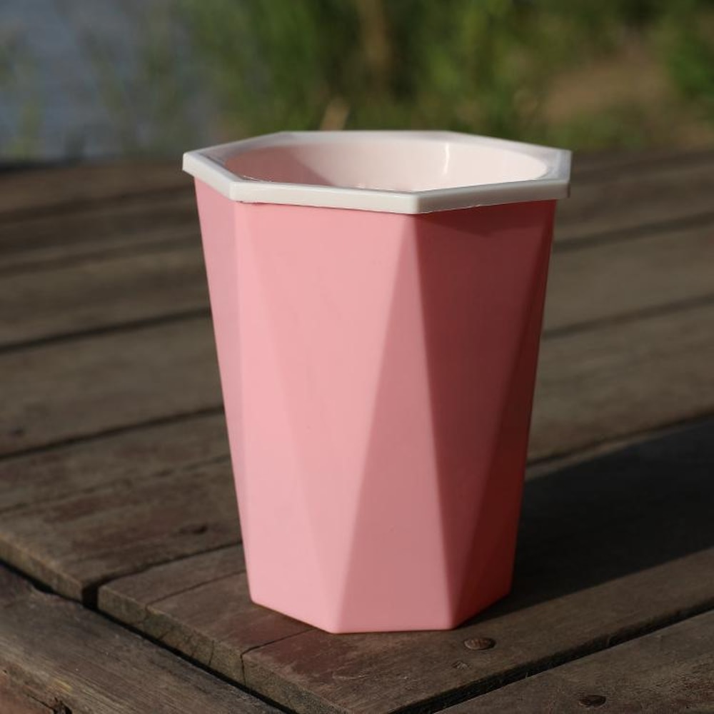 Self Watering Flower Pot Diamond Planter Indoor Outdoor Plastic Plant Pot 6