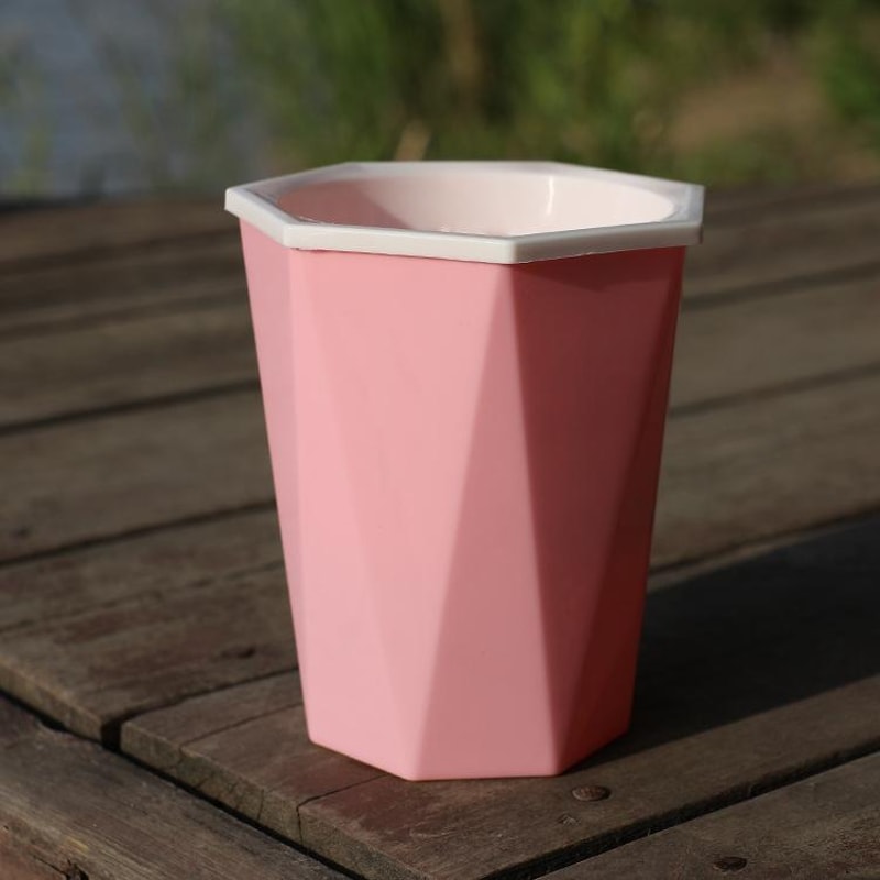 Self Watering Flower Pot Diamond Planter Indoor Outdoor Plastic Plant Pot 6