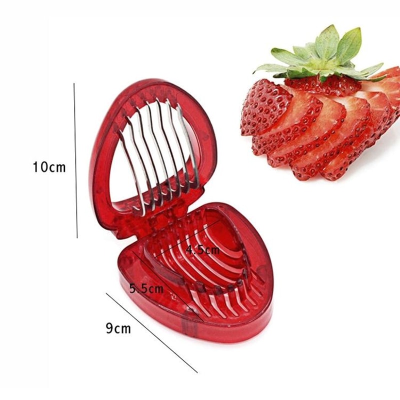 Strawberry Slicer Fruit Cutter Kitchen Gadget For Even Dessert Toppings 2