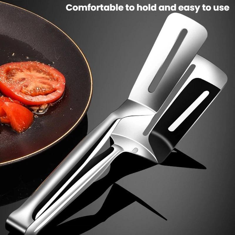 Stainless Steel Steak Tongs Heavy Duty Kitchen Food Tongs for BBQ Serving and Cooking