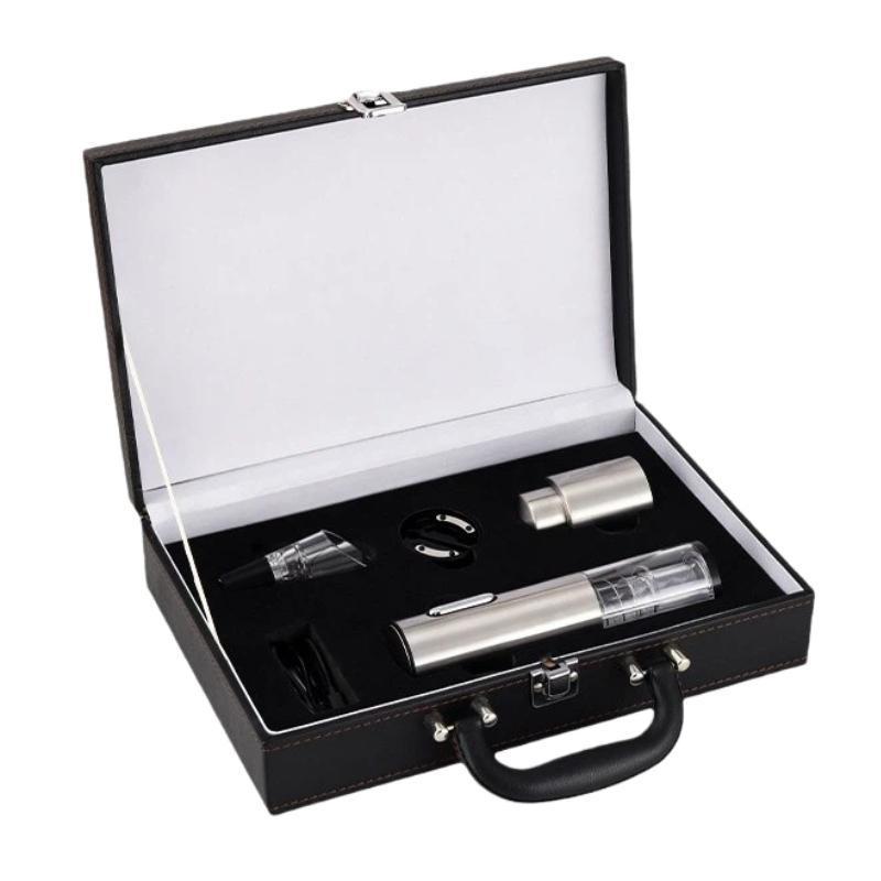 Automatic Electric Wine Opener Set With Foil Cutter Stainless Steel Cork Remover 0