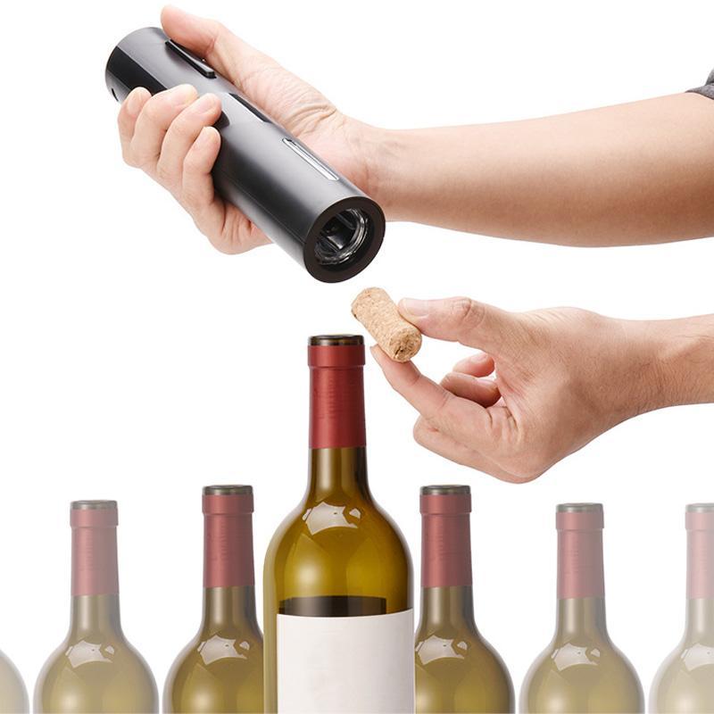 Automatic Electric Wine Opener Set With Foil Cutter Stainless Steel Cork Remover 9