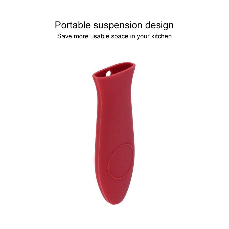 Red Silicone Pot Handle Cover For Kitchen Pots And Pans With Soft Nonslip Grip 3