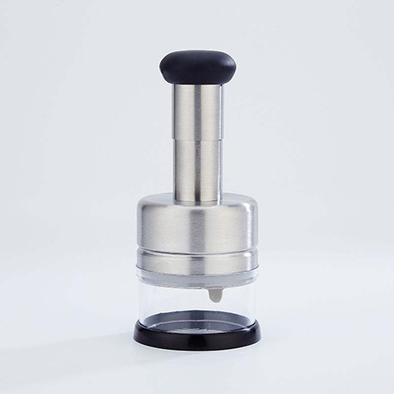 Stainless Steel Garlic Press and Onion Chopper Manual Vegetable Cutter