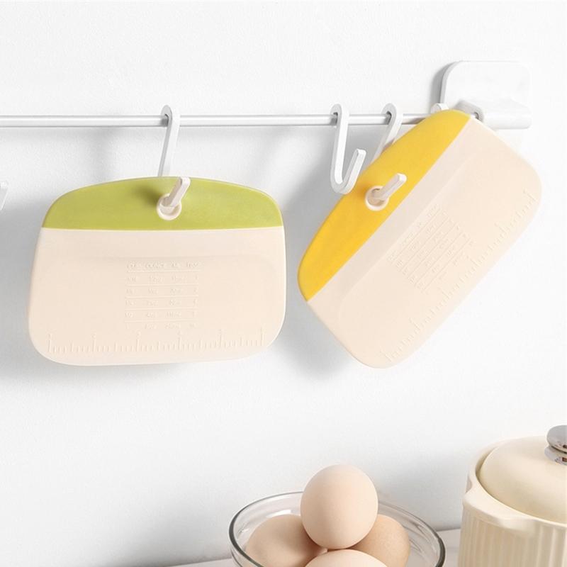 Yellow Plastic Dough Scraper Bench Scraper For Baking And Pasta Prep 1