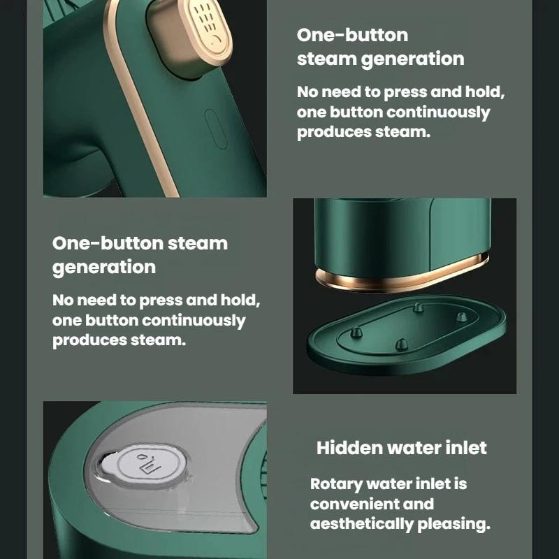 Portable Foldable Garment Steamer 2 In 1 Wet Dry Steam Iron For Travel 2