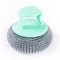 Removable Wire Ball Dish Brush with Handle Heavy Duty Kitchen Cleaning Brush for Pots & Pans