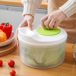 large capacity vegetable dehydrator & kitchen drain basket with built-in vegetable slicer