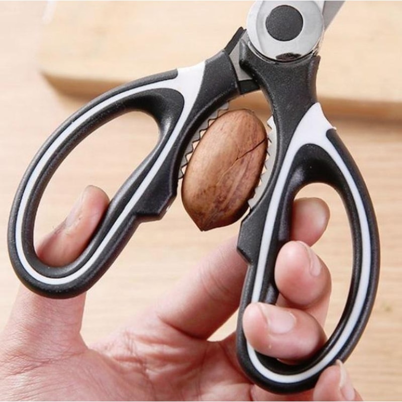 Multifunctional Kitchen Scissors With Food Clamp Heavy Duty Kitchen Scissors Stainless Steel 7