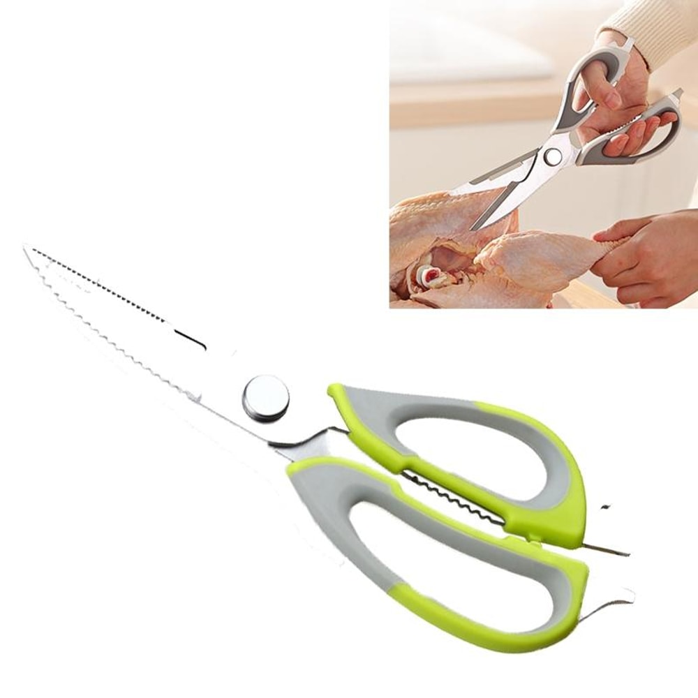 Multifunctional Kitchen Scissors with Food Clamp, Heavy Duty Kitchen Scissors Stainless Steel