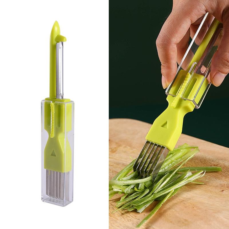Green Onion Peeler And Scallion Shredder Tool 0