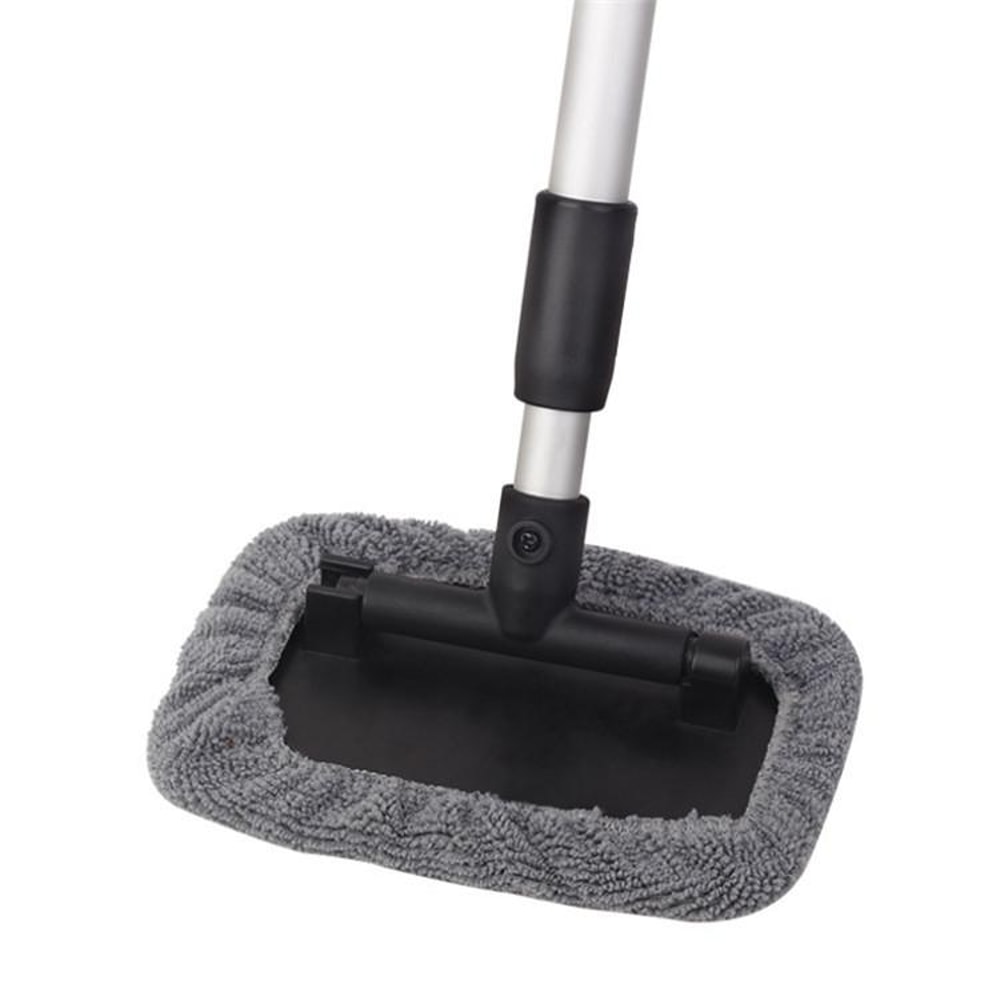 Telescopic Car Windshield Cleaner Brush with Microfiber Head and 180 Degree Rotating Reach Tool
