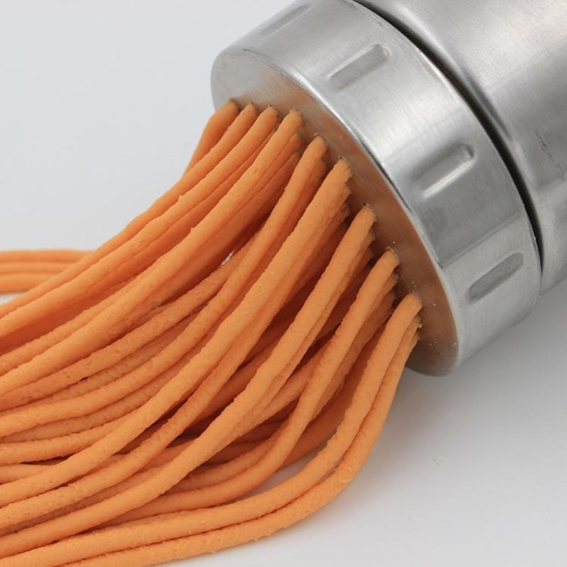 Stainless Steel Manual Pasta Maker With 5 Molds Compact Pasta Machine For Fresh Homemade Noodles 6