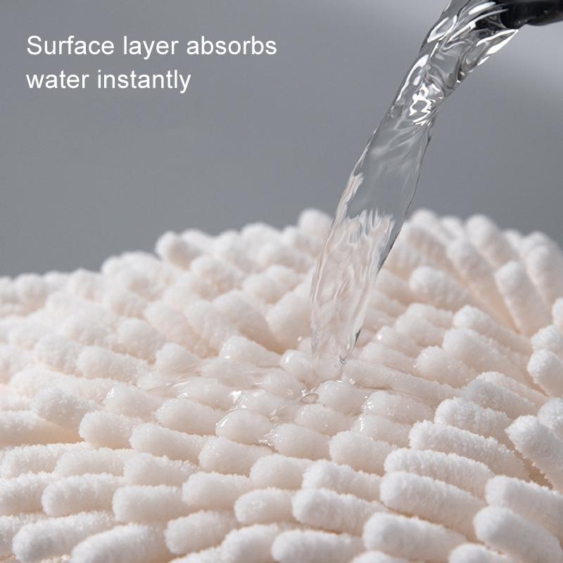 Soft Chenille Hanging Hand Towel Ball For Bathroom And Kitchen Quick Dry Hand Wipe 3