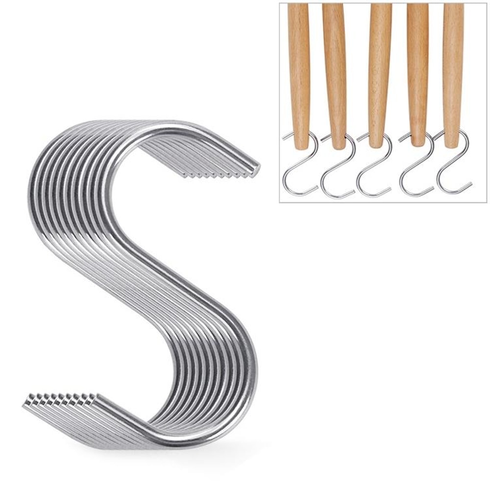 Stainless Steel Kitchen Hooks Set For SpaceSaving Utensil Storage 0