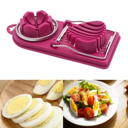 egg slicer and egg cutter set for hard-boiled eggs and soft fruits