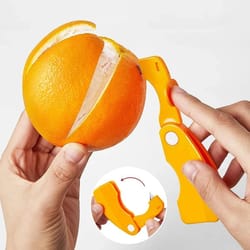 foldable orange peeler tool for easy citrus peeling and clean hands