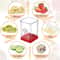 Multi Function Vegetable Cutter with Push Plate Compact Kitchen Slicer Tool