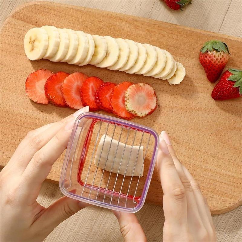 Multi Function Vegetable Cutter with Push Plate Compact Kitchen Slicer Tool