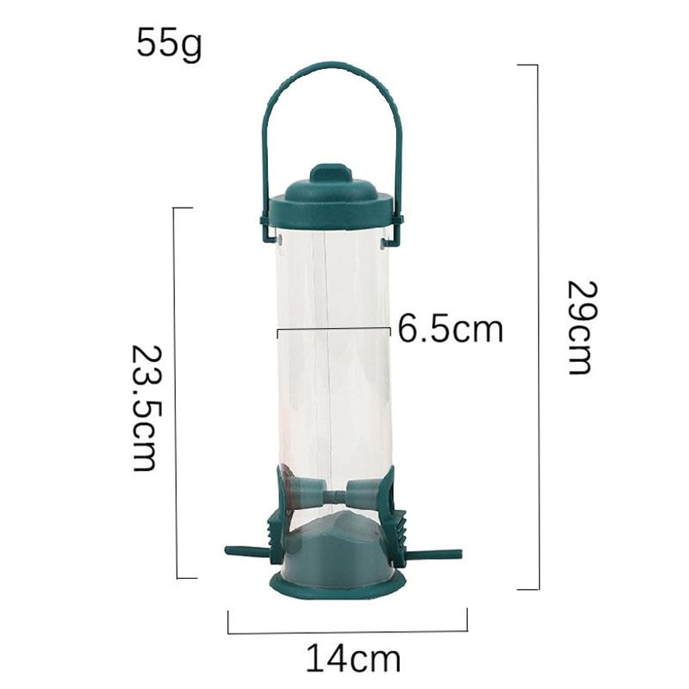Transparent Hanging Bird Feeder Squirrel Proof Outdoor Automatic Feeding Station 2