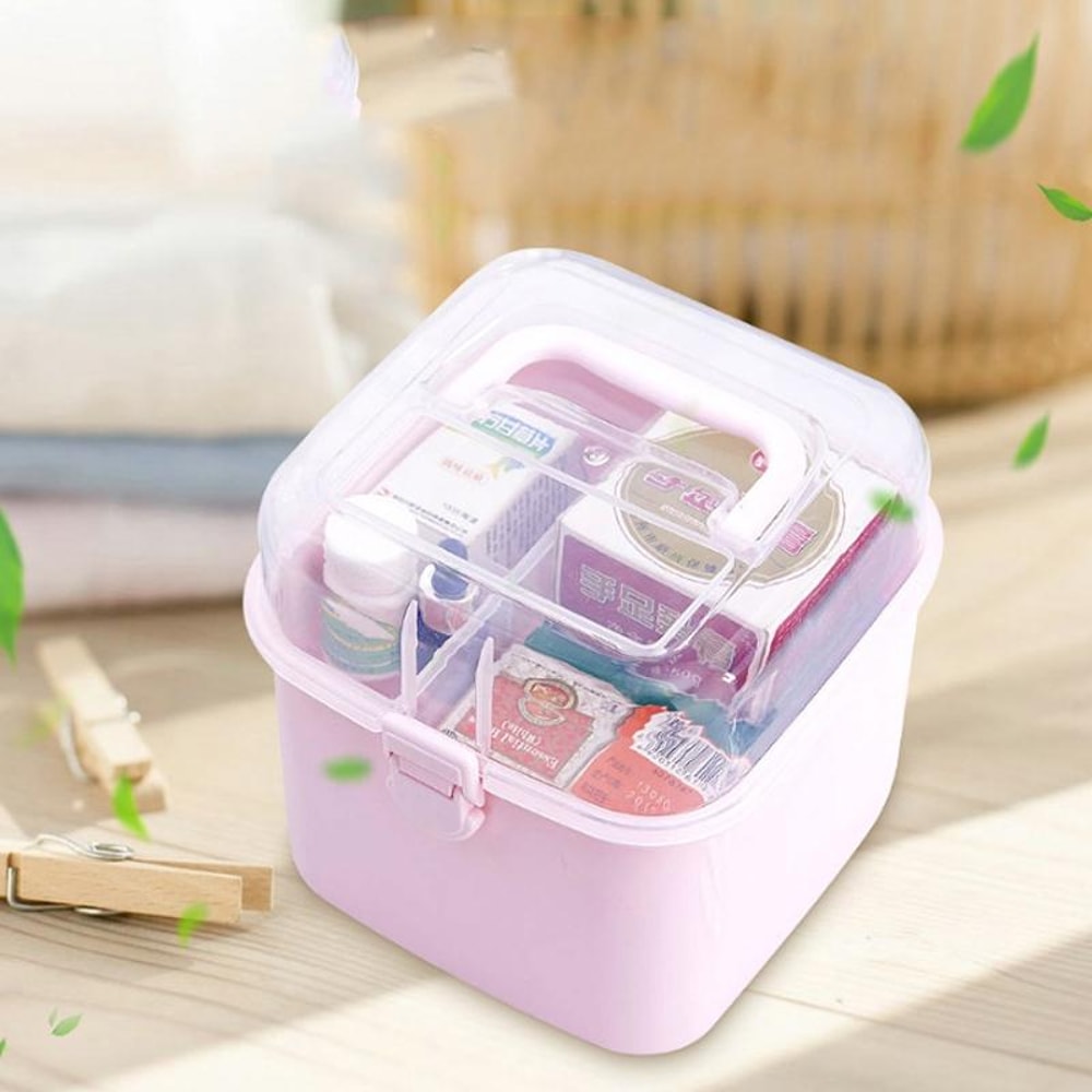 Transparent Rotating Cosmetic Storage Box Multi Purpose Organizer For Jewelry Medicine And Daily Es 1