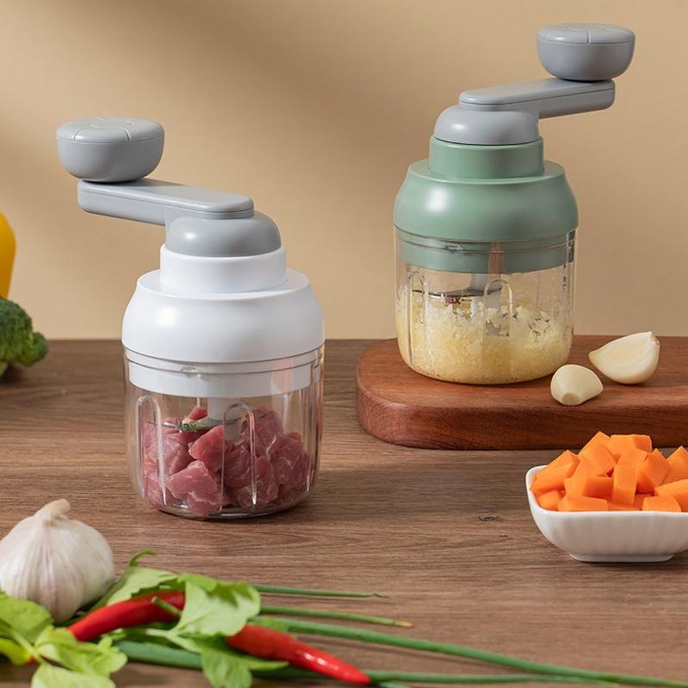 Manual Garlic Chopper Mini Food Processor Vegetable Cutter 0