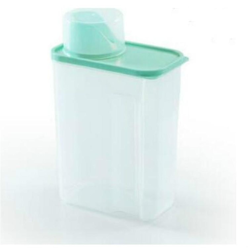 Airtight Transparent Laundry Detergent Storage Container 3L Plastic Washing Powder Organizer 2