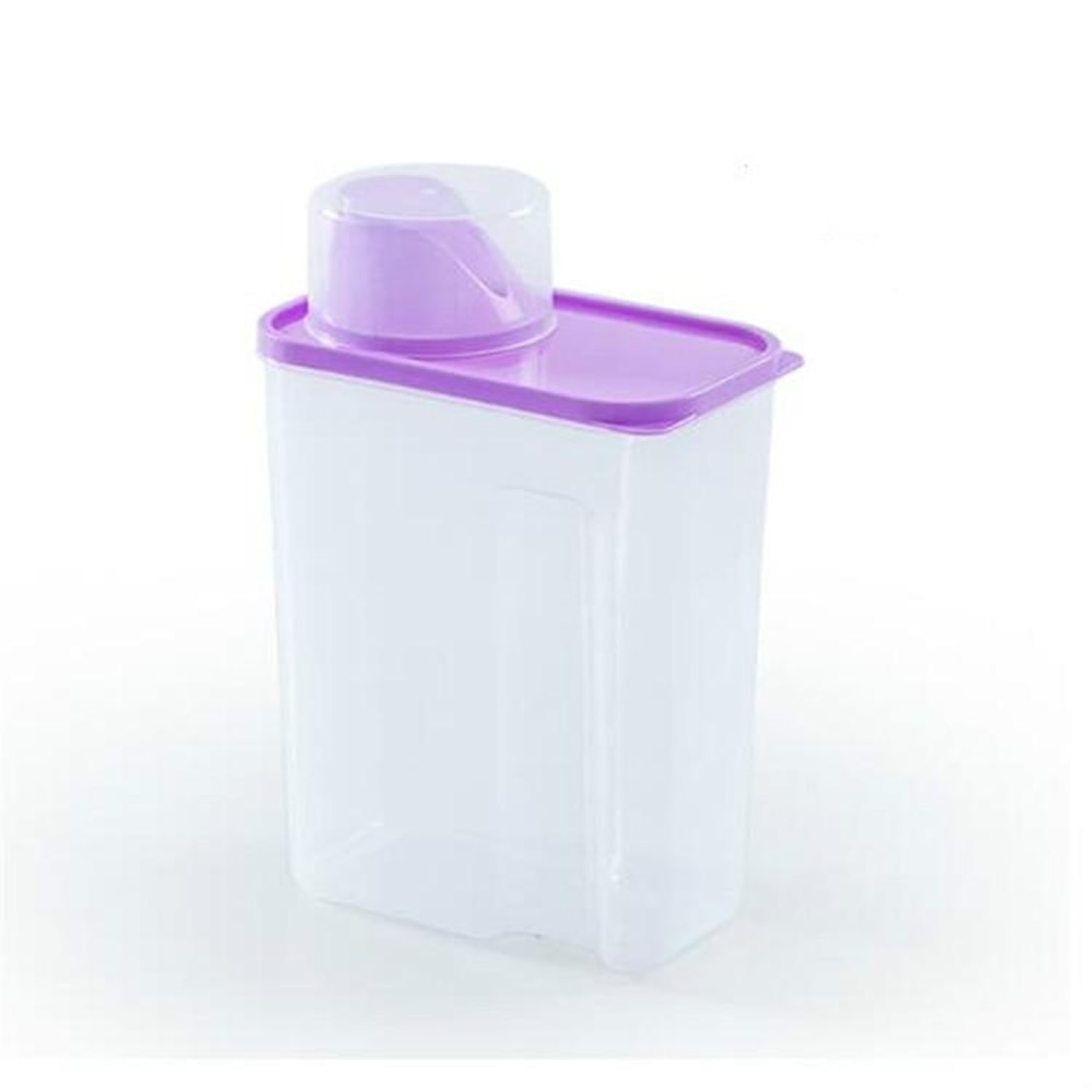 Airtight Transparent Laundry Detergent Storage Container 3L Plastic Washing Powder Organizer