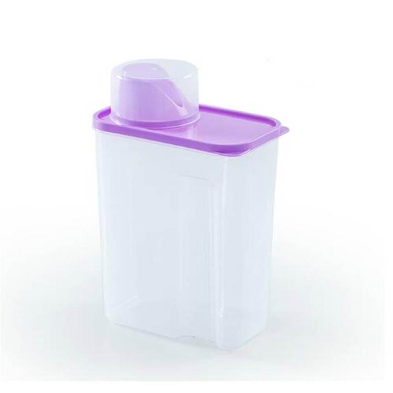 Airtight Transparent Laundry Detergent Storage Container 3L Plastic Washing Powder Organizer