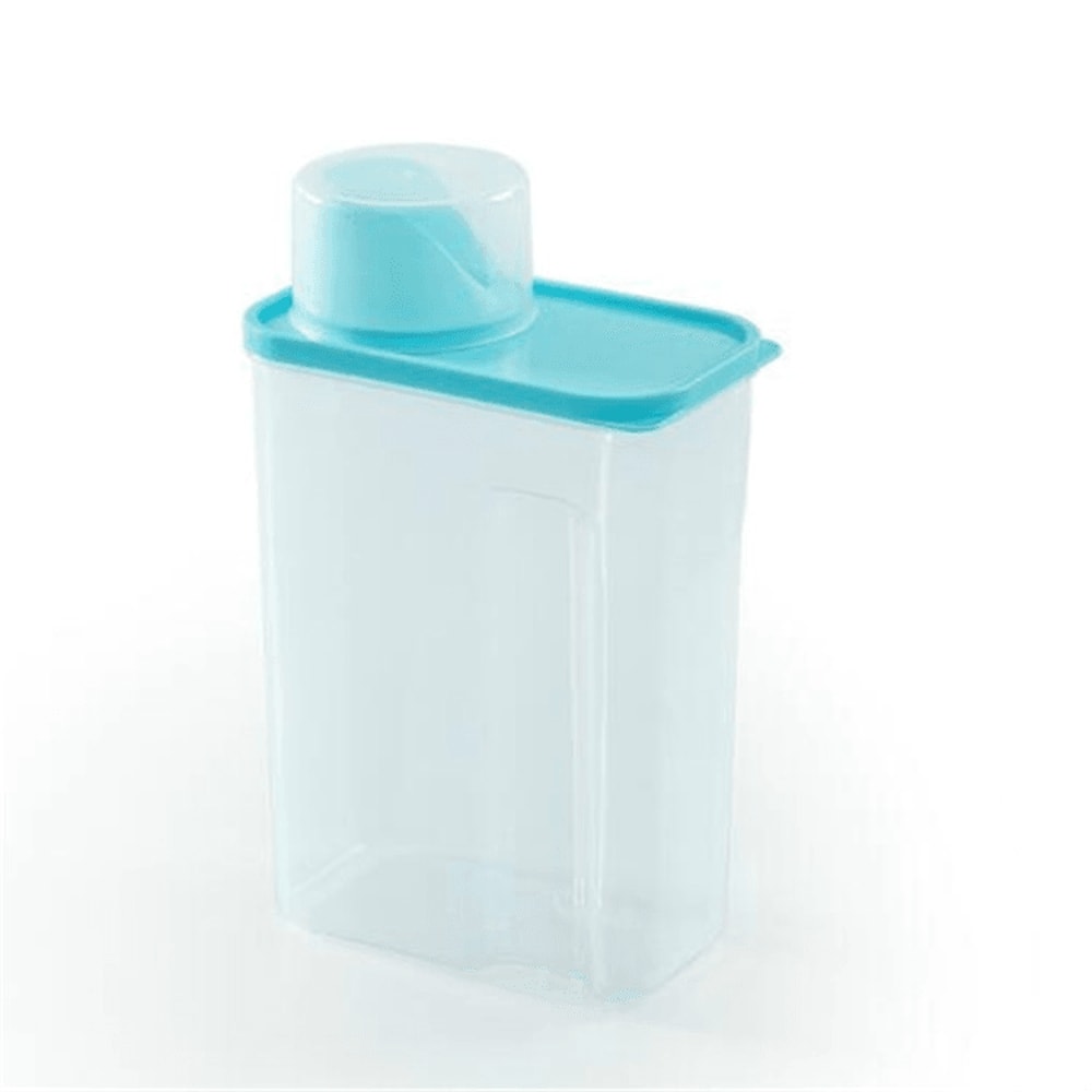 Airtight Transparent Laundry Detergent Storage Container 3L Plastic Washing Powder Organizer 3