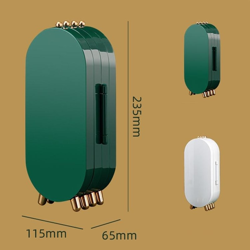 Portable Jewelry Organizer Box With Mirror Foldable Travel Jewelry Storage Case 1