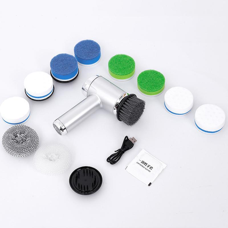 Multi Head Electric Kitchen Scrubber Cordless Spin Cleaning Brush Set